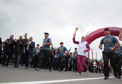 Journey of Baku 2015 Flame arrives in Terter - PHOTOS